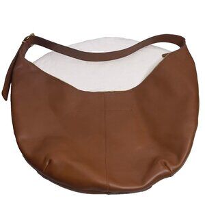 Madewell $198 The Essential Curve Shoulder Bag Brown NR386